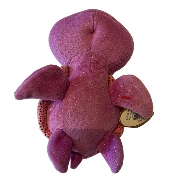 Ty Beanie Boo Slow-Poke Turtle Plush Pink Purple 2014 Stuffed Animal Toy - Picture 5 of 10